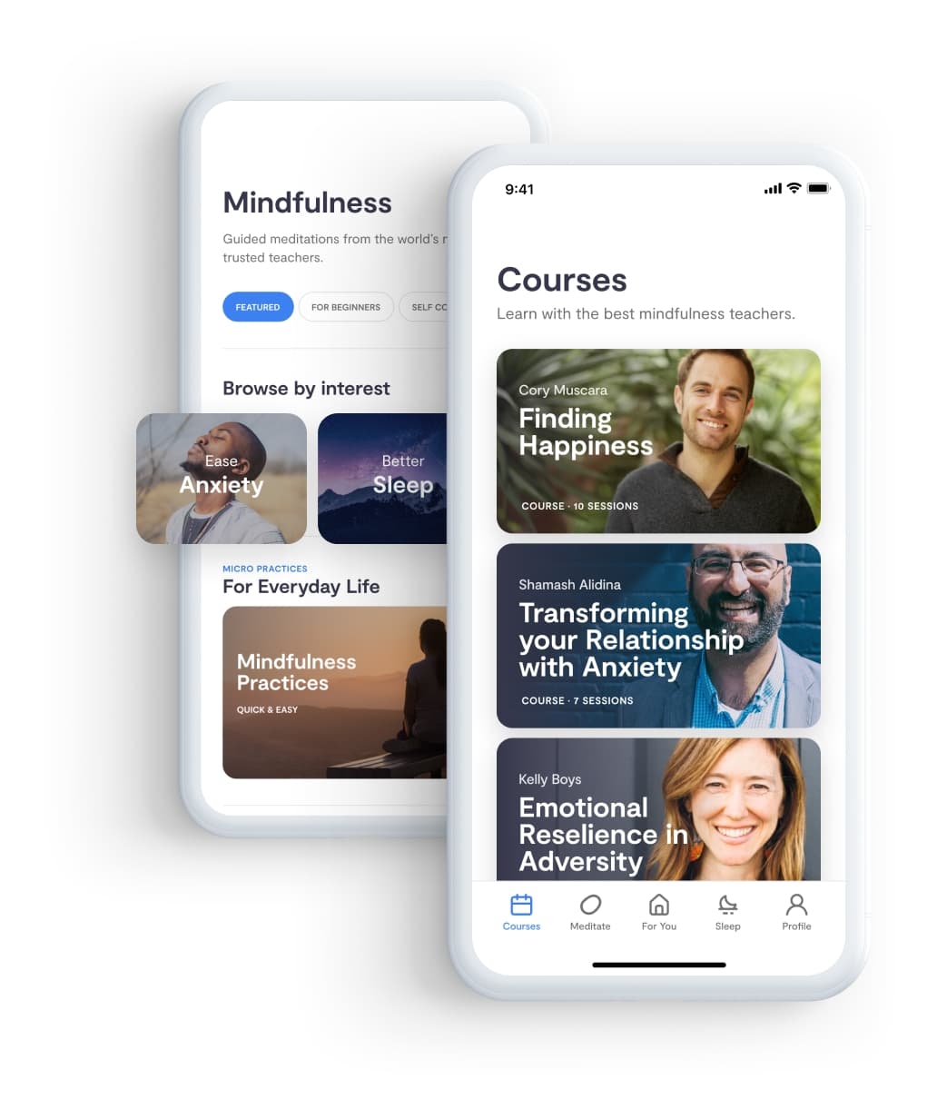 Exclusive courses, timers and mini-mindfulness practices